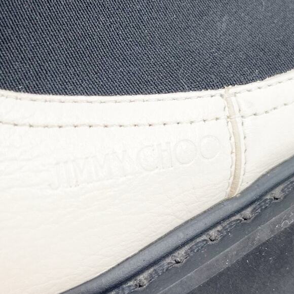 Jimmy Choo Clayton White Leather Chunky Platform Chelsea Boot women's IT 36.5 - Picture 8 of 11